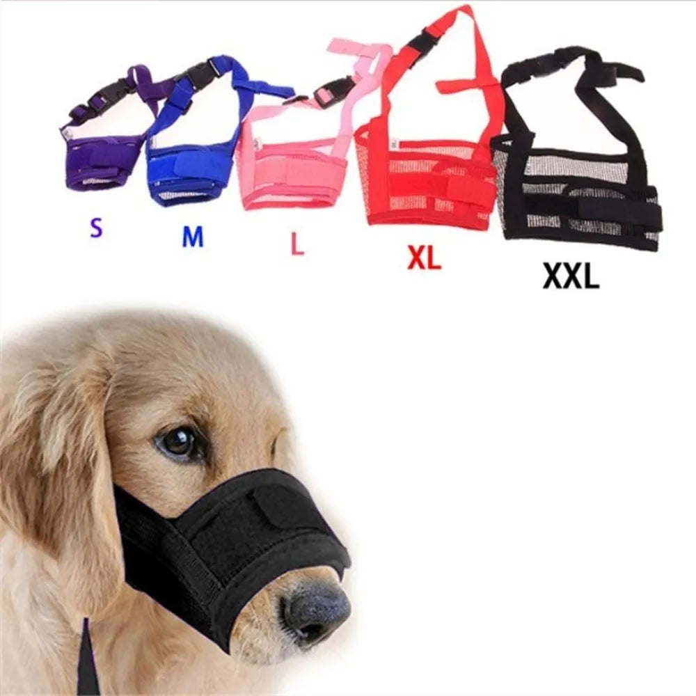 Anti Barking Dog Muzzle For Small Large Dogs Adjustable Mesh Breathable