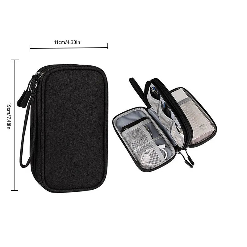 1 PC Travel Portable Digital Product Storage Bag USB Data Cable Organizer