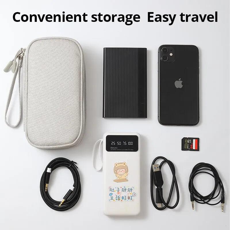 1 PC Travel Portable Digital Product Storage Bag USB Data Cable Organizer