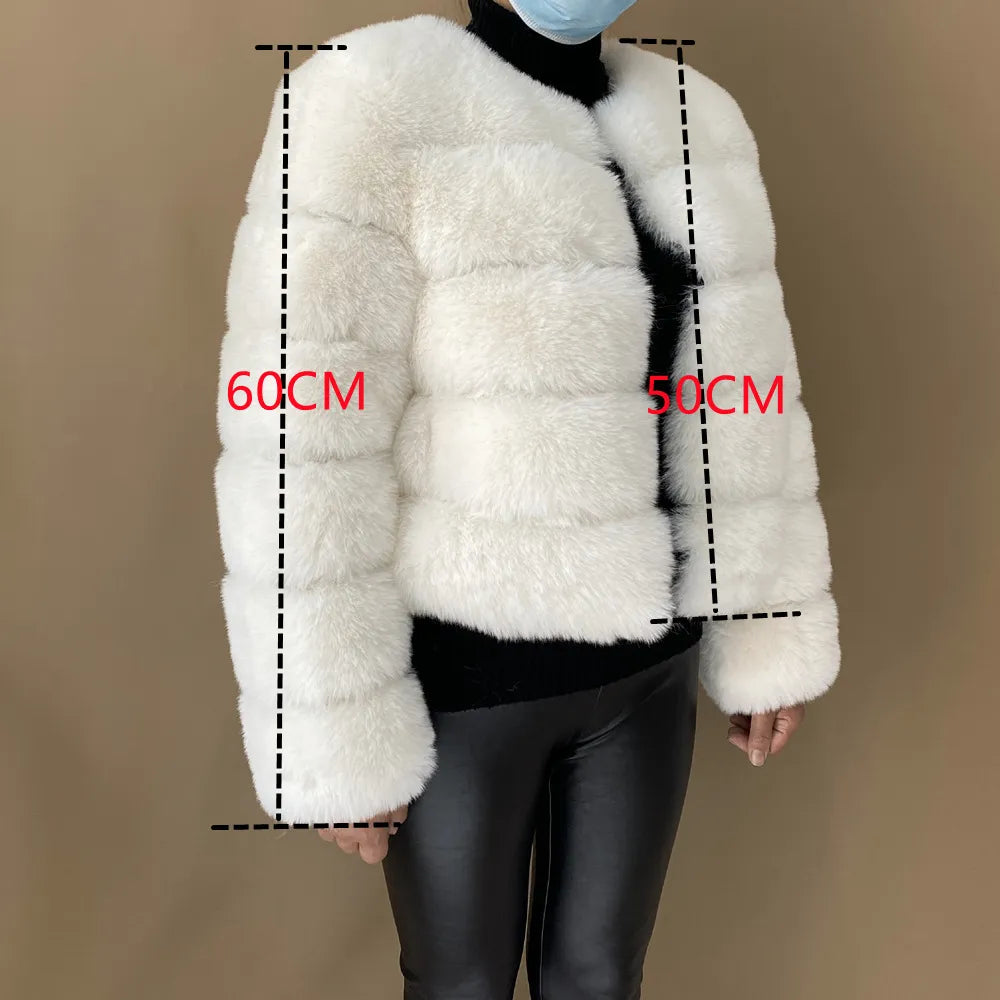 Women Faux Fur Coat Autumn Winter High Quality