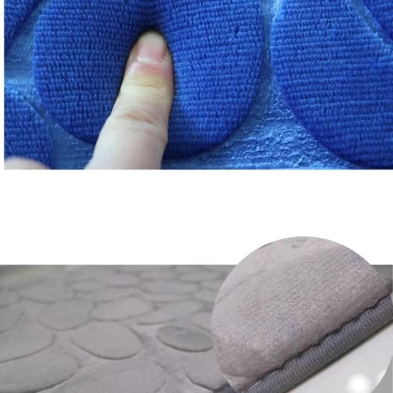 3 PCS Bathroom Soft Non Slip Carpets Toilet