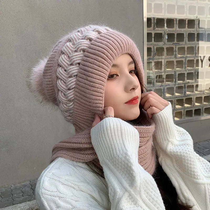 Winter Warm Beanies Hat Scarf