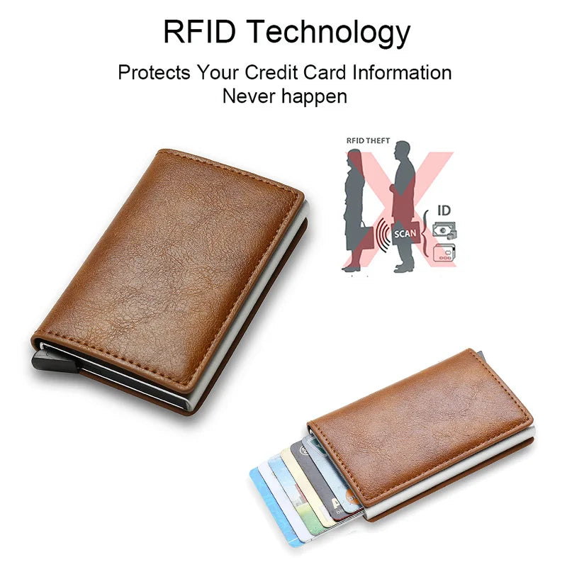 Custom Card Holder Rfid Black Carbon Fiber