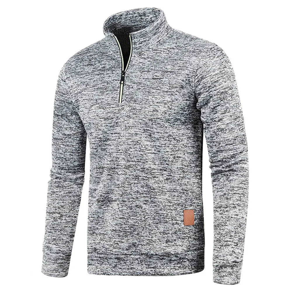 Men Sweatshirts Spring Thicker Pullover Half Zipper