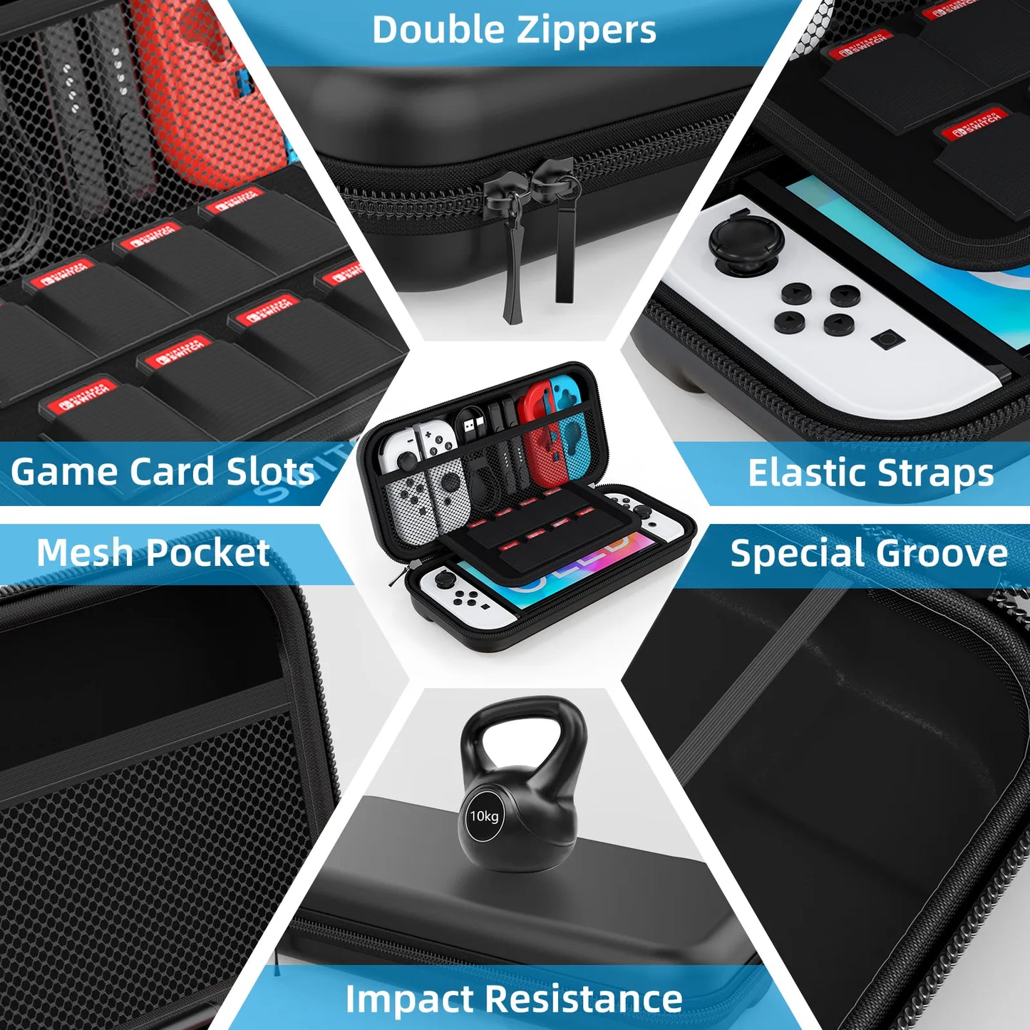 Switch OLED Model Carrying Case 9 in 1 Accessories