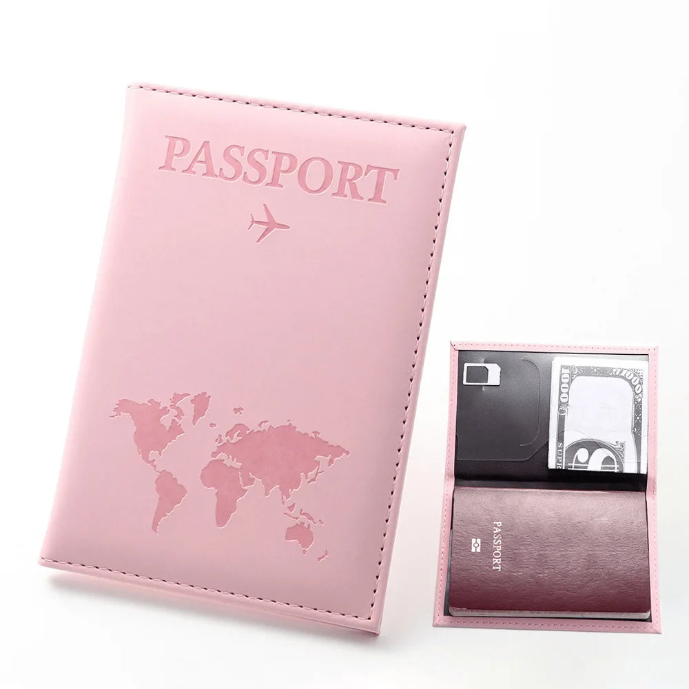 RFID Vintage Business Passport Covers Holder Multi-Function