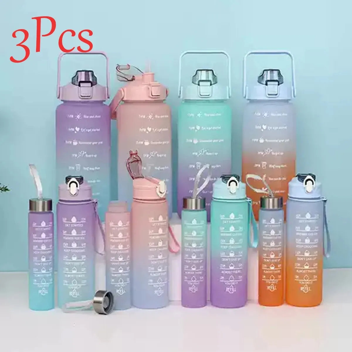 3 PCS Large Capacity Water Bottle