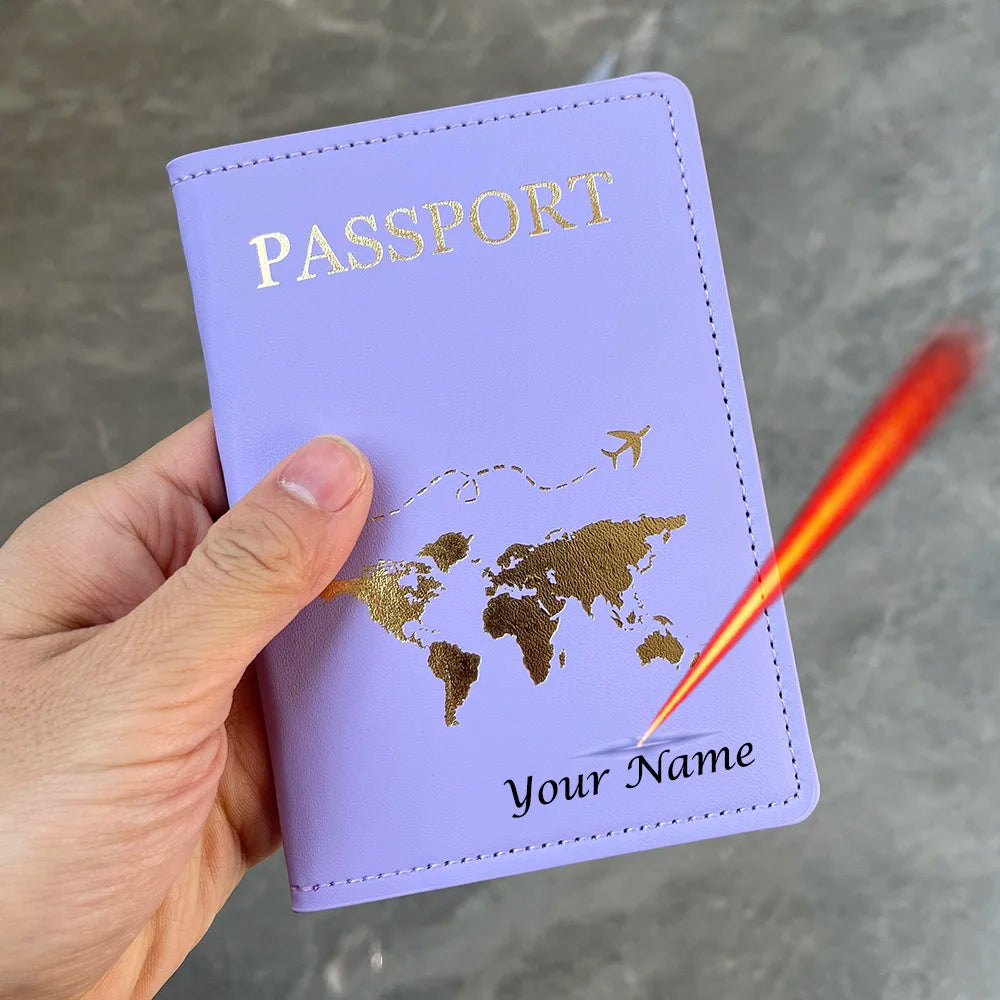 Personalised Passport Cover  with Names Engraved